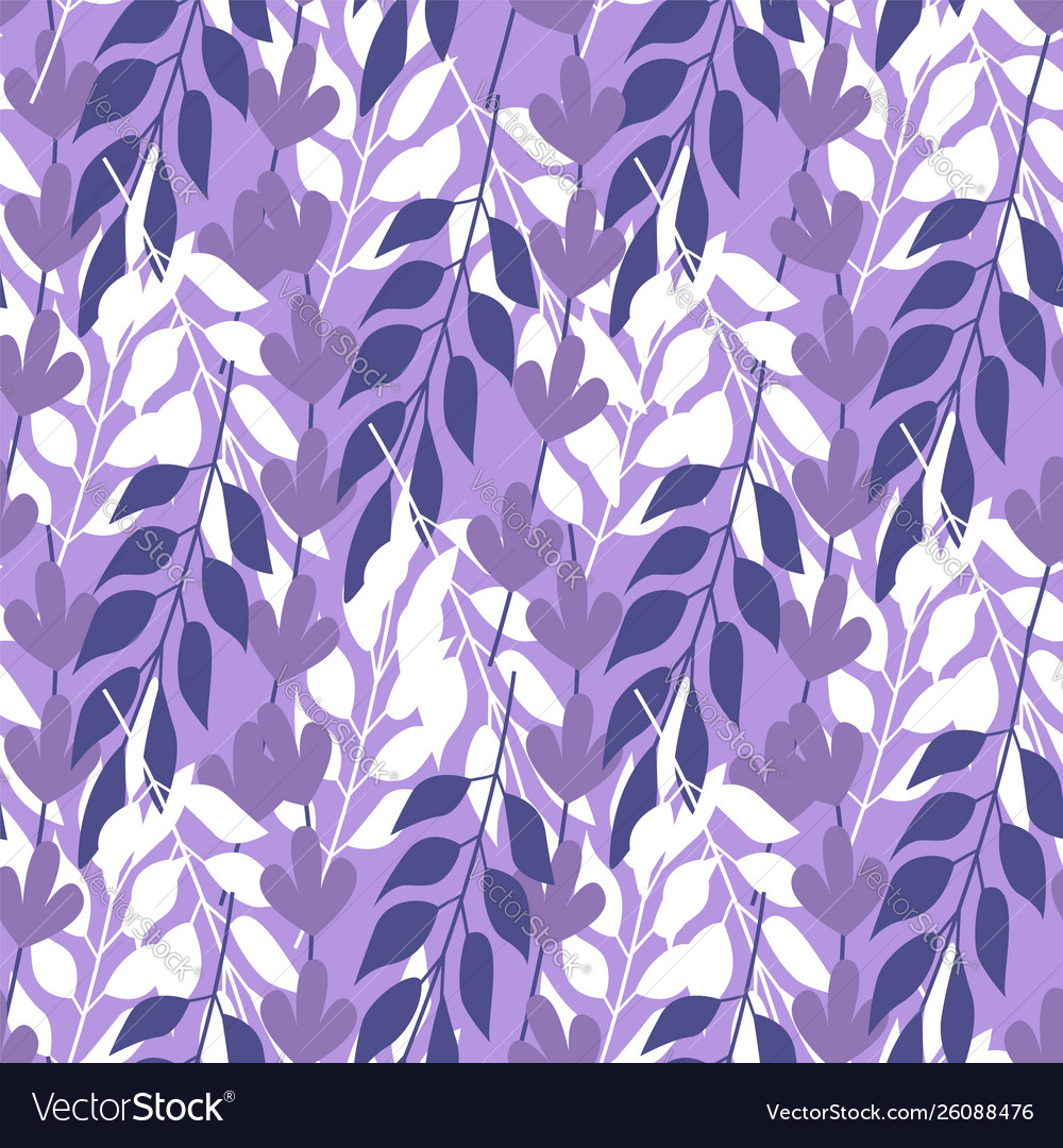 Purple Tropical Leaf Pattern