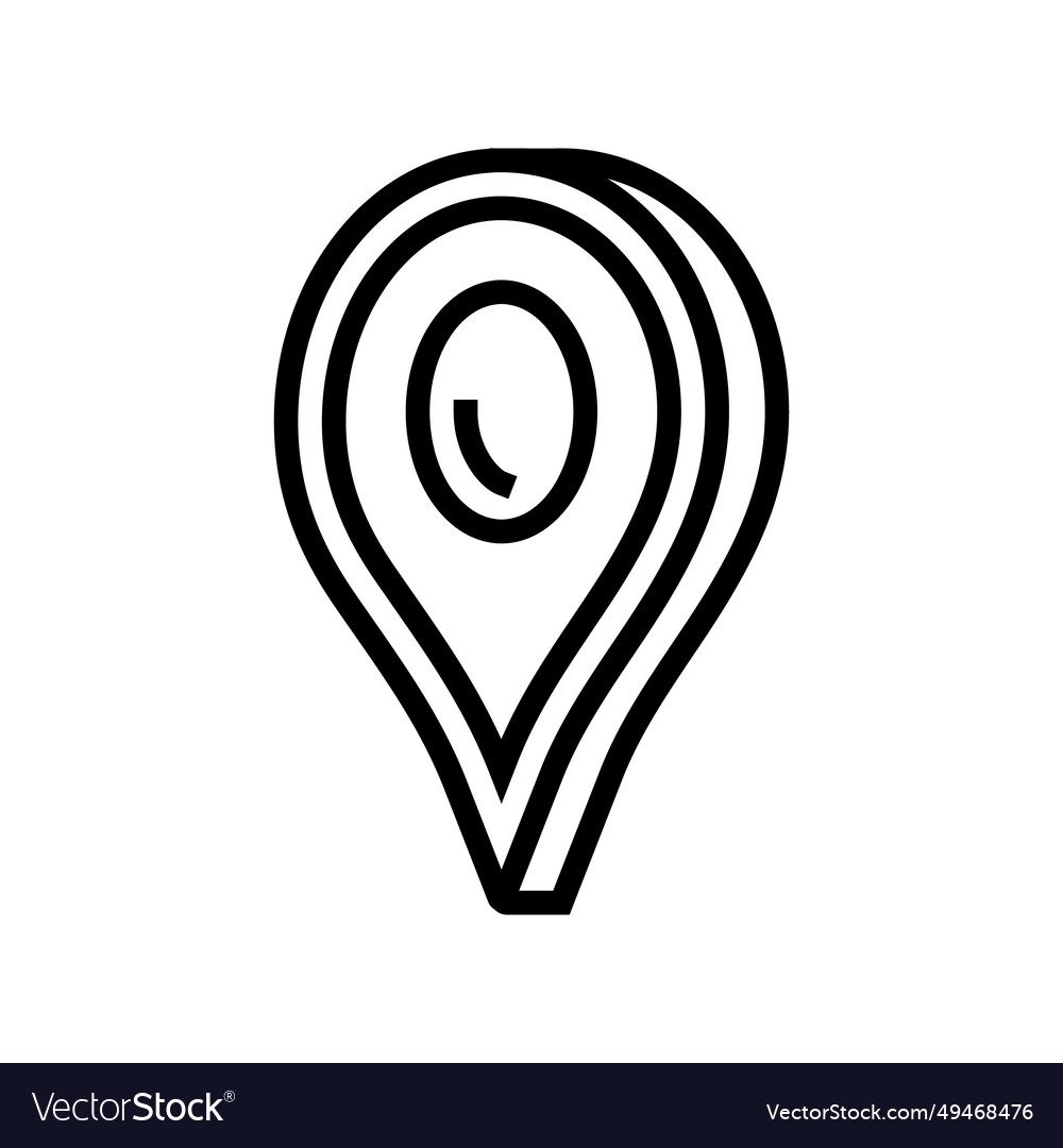 Roter Zeiger Landkarte Lagelinie Symbol vector image Roter Zeiger Landkarte Lagelinie Symbol