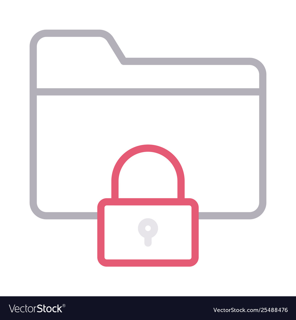 Secure folder vector image Secure folder