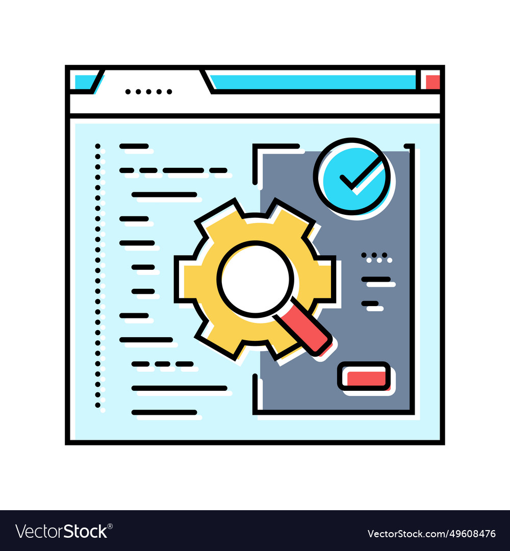 Software testing color icon vector image Software testing color icon