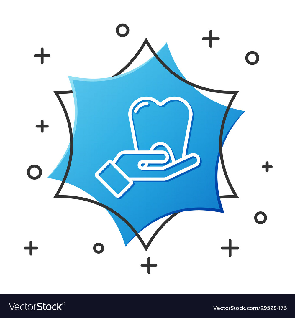 White line tooth icon isolated on background Vector Image White line tooth icon isolated on background