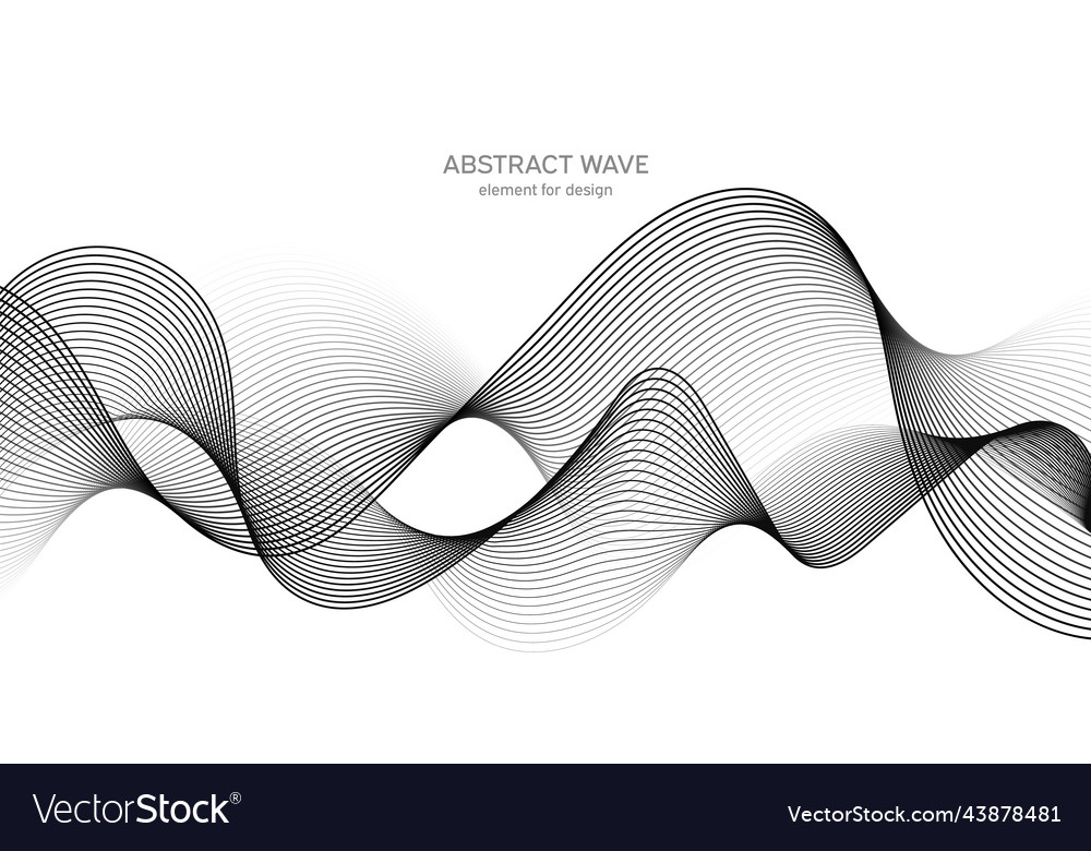 Abstract wave element for design digital