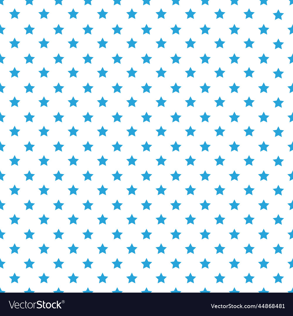 Blue seamless stars patterns on white background