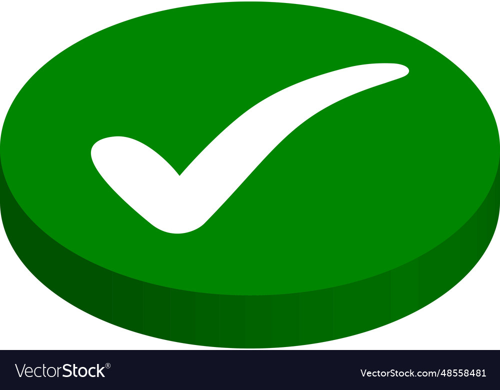Buttons output approved check mark green start