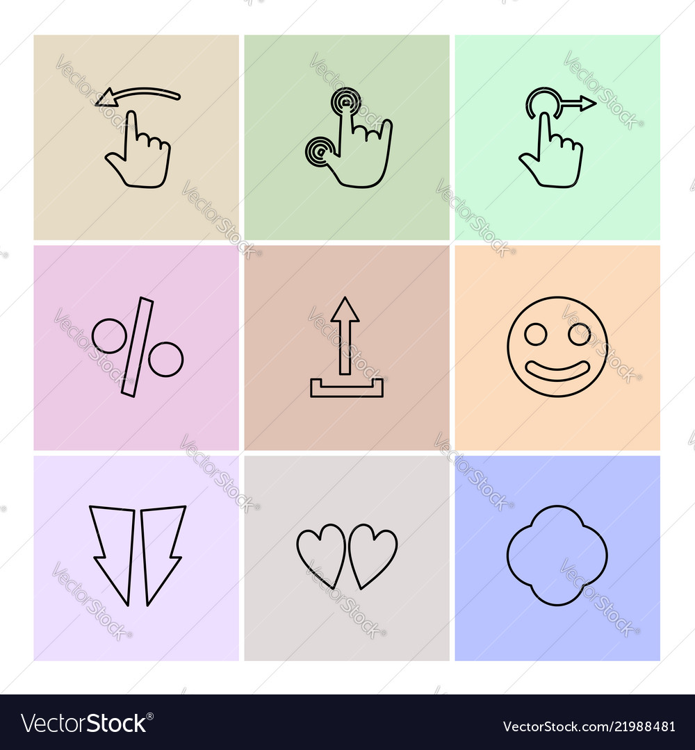 Emoji upload percentage hands pointer arrows