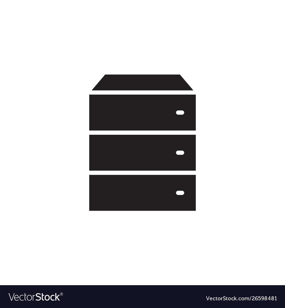 Flat glyph data server database web storage icon Vector Image Flat glyph data server database web storage icon