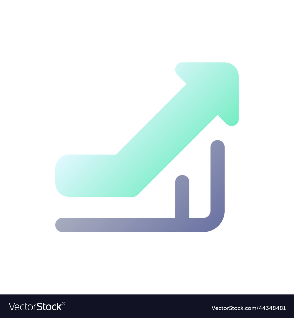 Growth pixel perfect flat gradient color ui icon vector image Growth pixel perfect flat gradient color ui icon