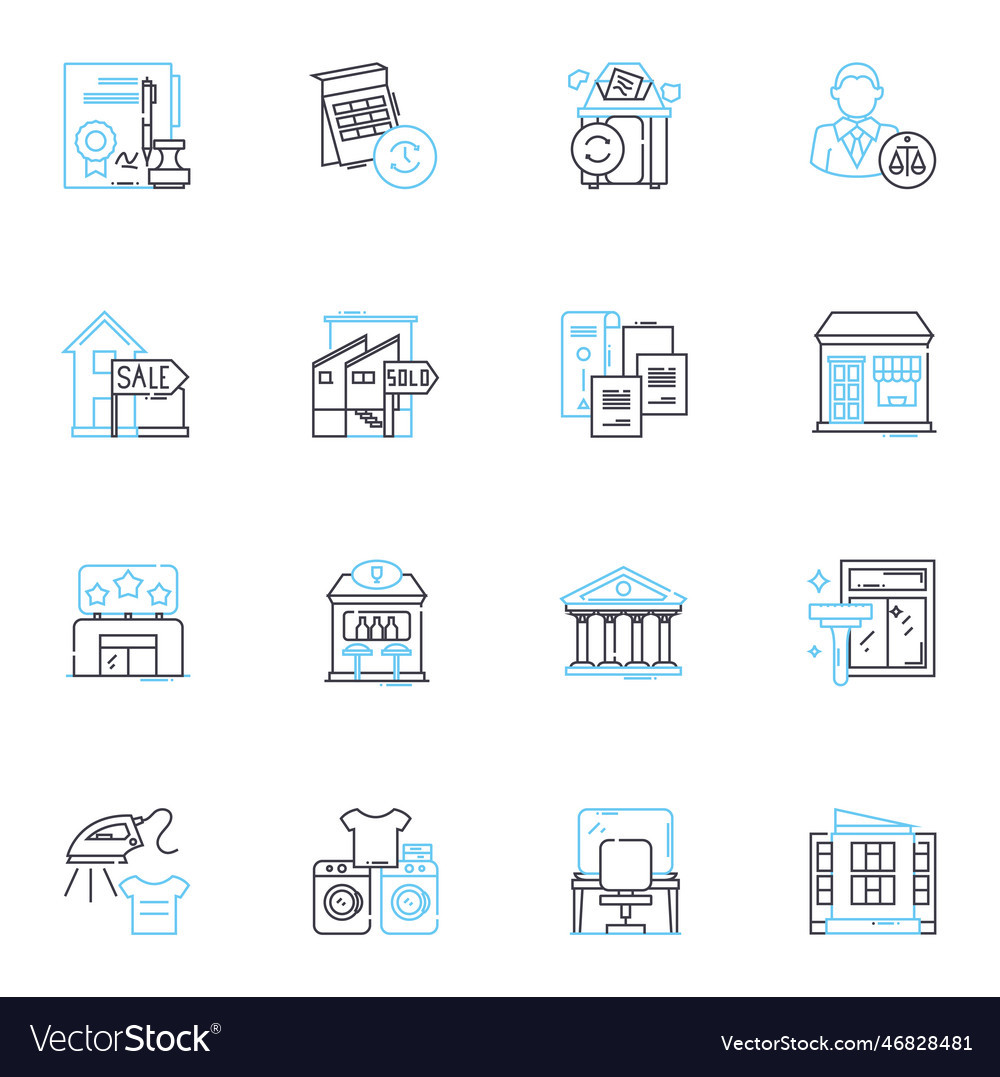 Inheritance linear icons set bequest probate
