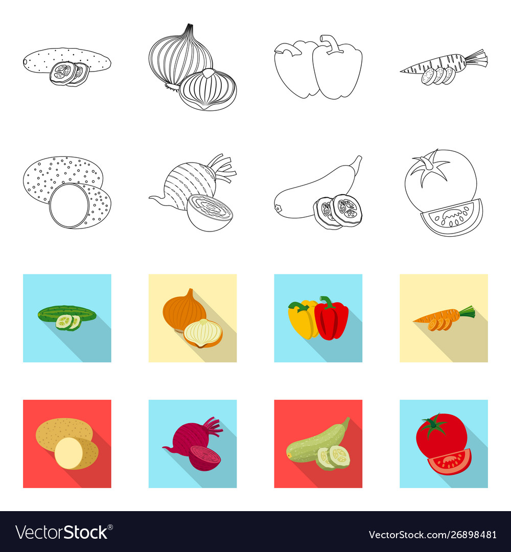 Isolated object vegetable and fruit logo