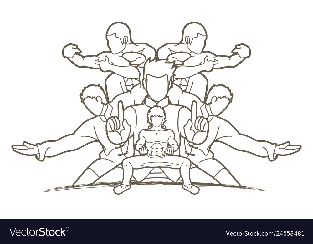 Kung Fu Fighters Pose