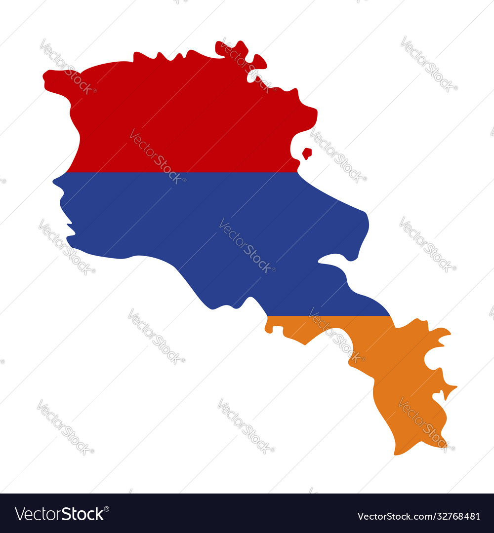 Map armenia - flag Royalty Free Vector Image - VectorStock