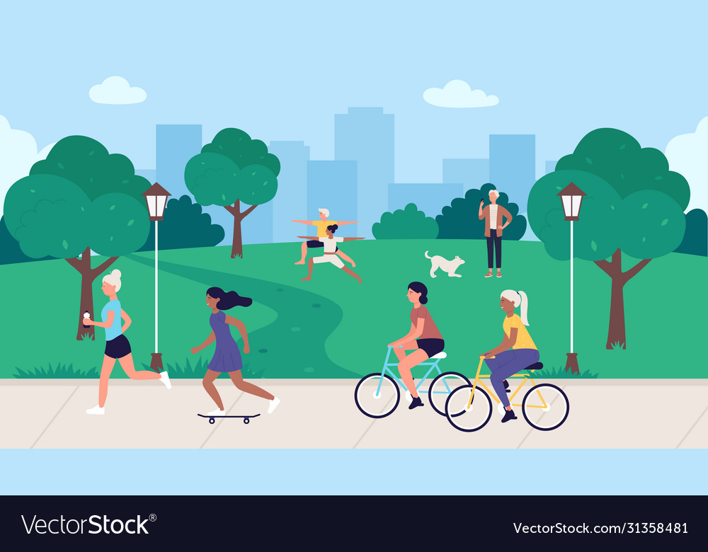 People in sport healthy activity Royalty Free Vector Image