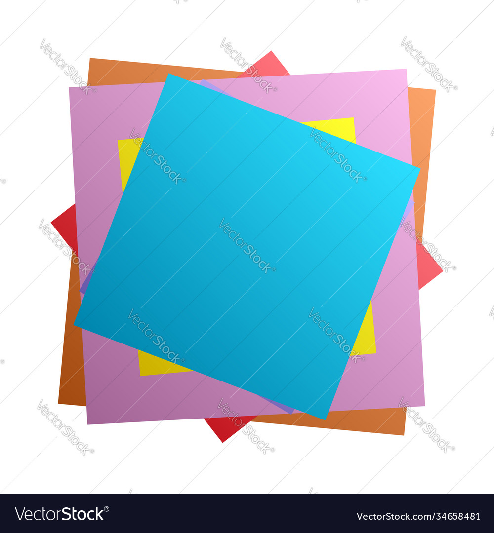 Random rotated overlapping chaotic squares vector image Random rotated overlapping chaotic squares