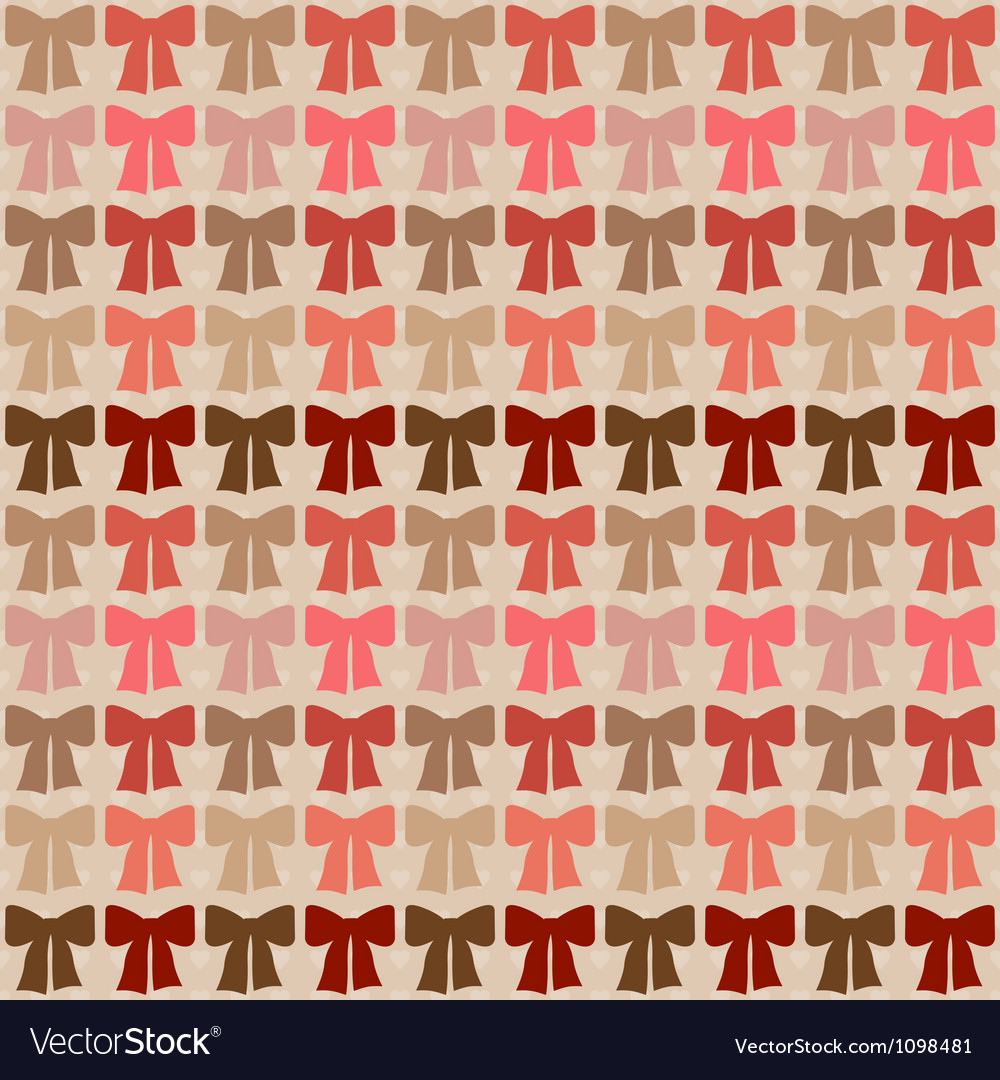 Seamless pattern with bows in retro style