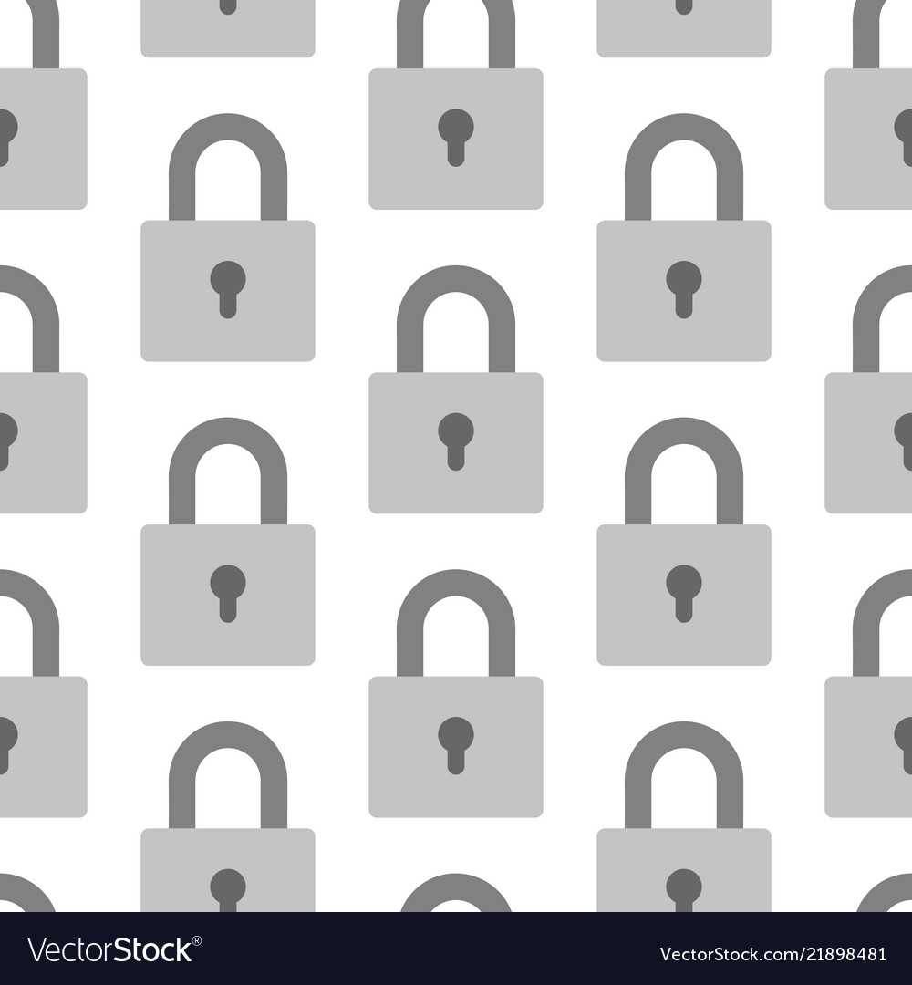 Seamless pattern with closed padlocks lack vector image Seamless pattern with closed padlocks lack