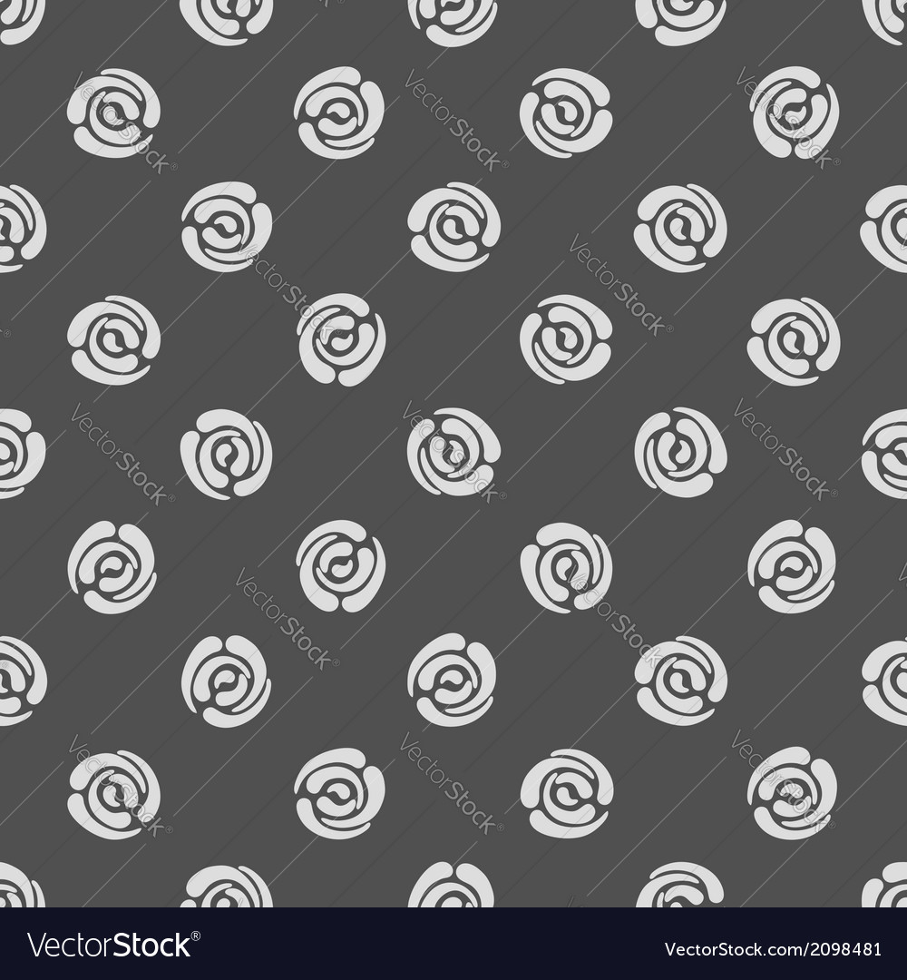 Seamless pattern with polka dots abstract roses