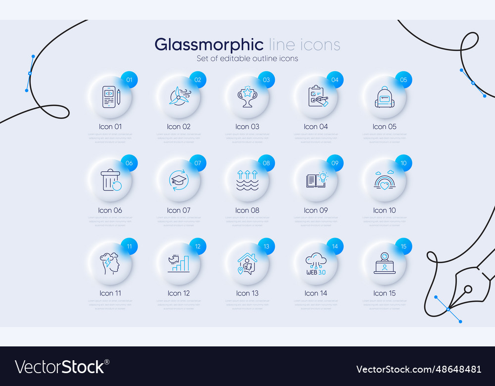 Set of product knowledge work home and phone code vector image Set of product knowledge work home and phone code