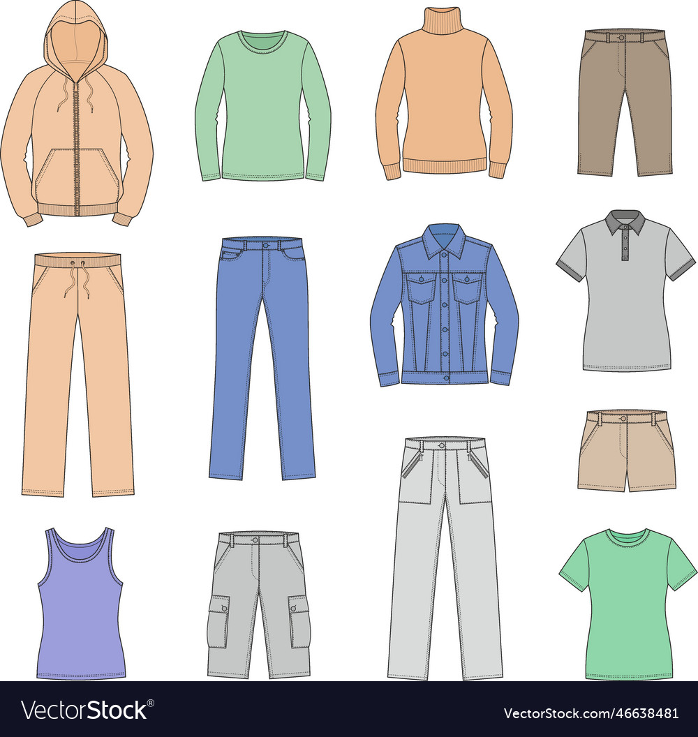 Set of womans casual clothes