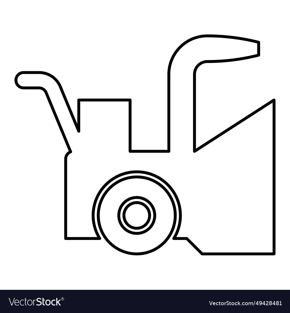 Snowblower snow clear machine snowplow truck Vector Image