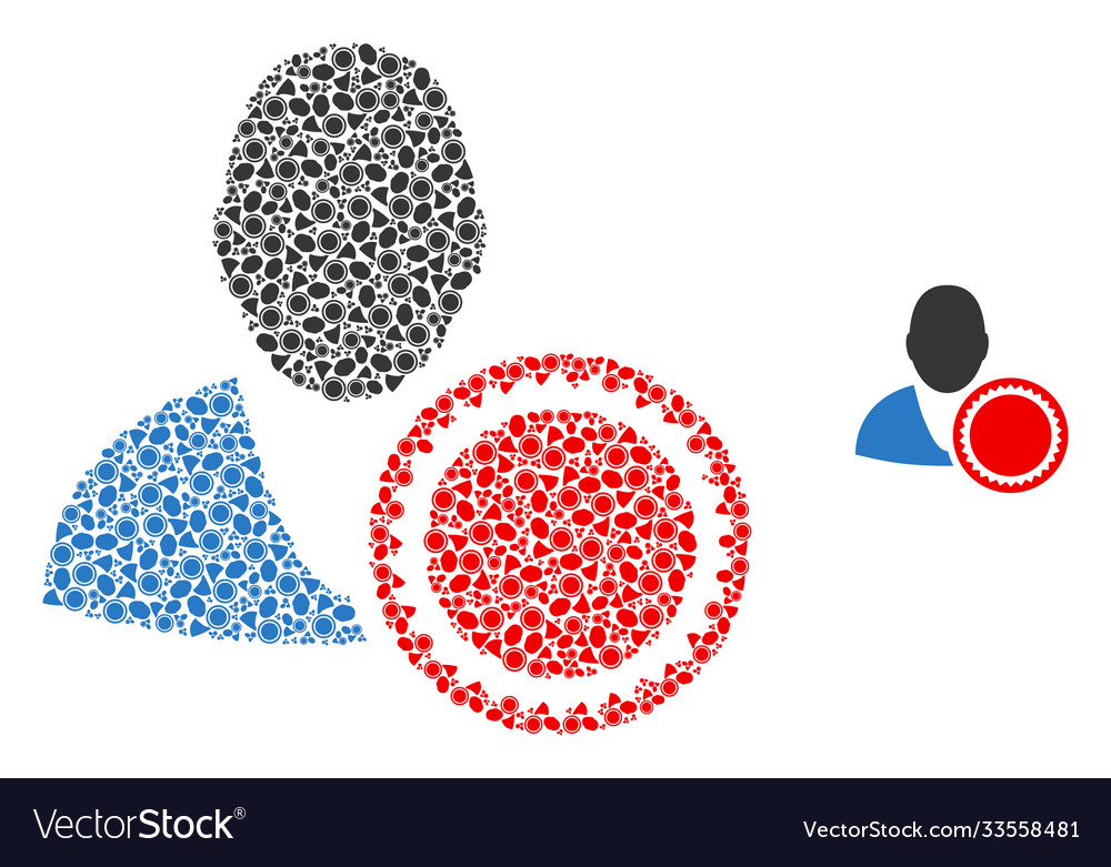 Stamped user recursion composition self items vector image Stamped user recursion composition self items