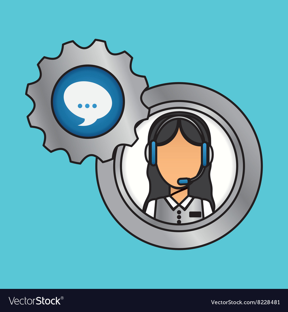 Technical service and call center icon design
