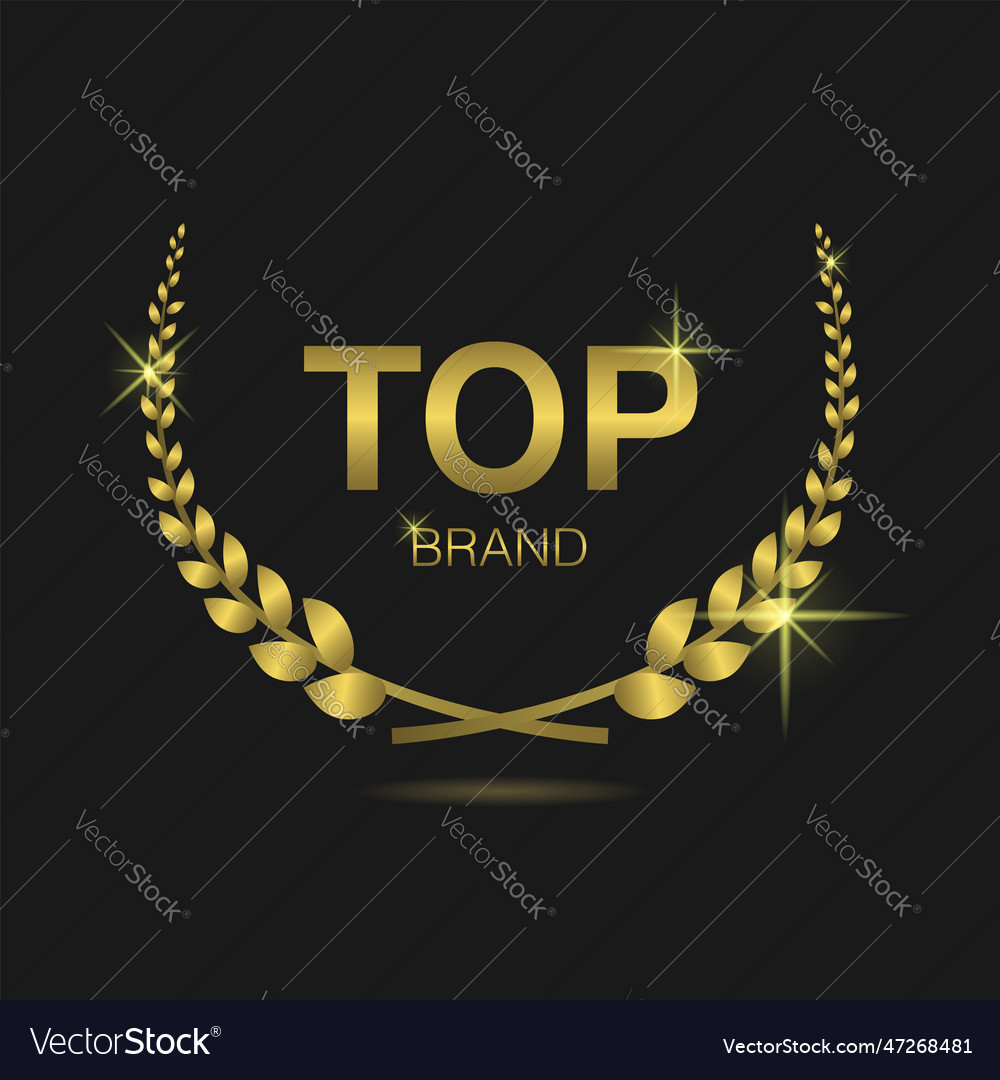 Top brand laurel wreath label