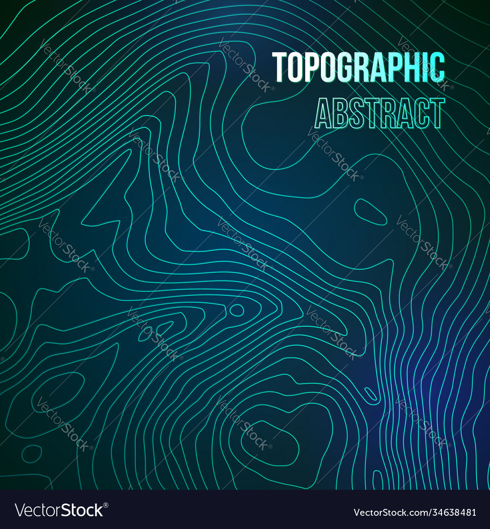 Topographic map colorful abstract background Vector Image