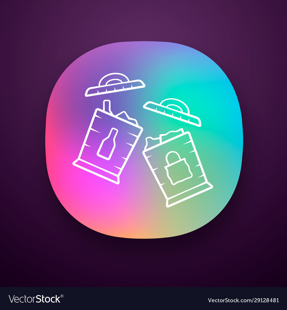 Trash sorting bins app icon vector image Trash sorting bins app icon