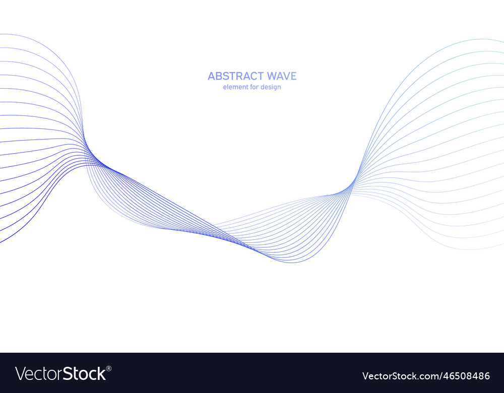 Abstract colorful wave element for design digital
