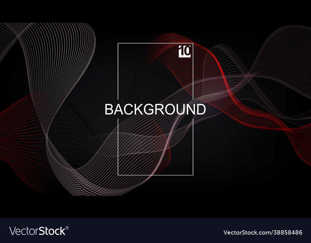 Black abstract background with minimal flowing