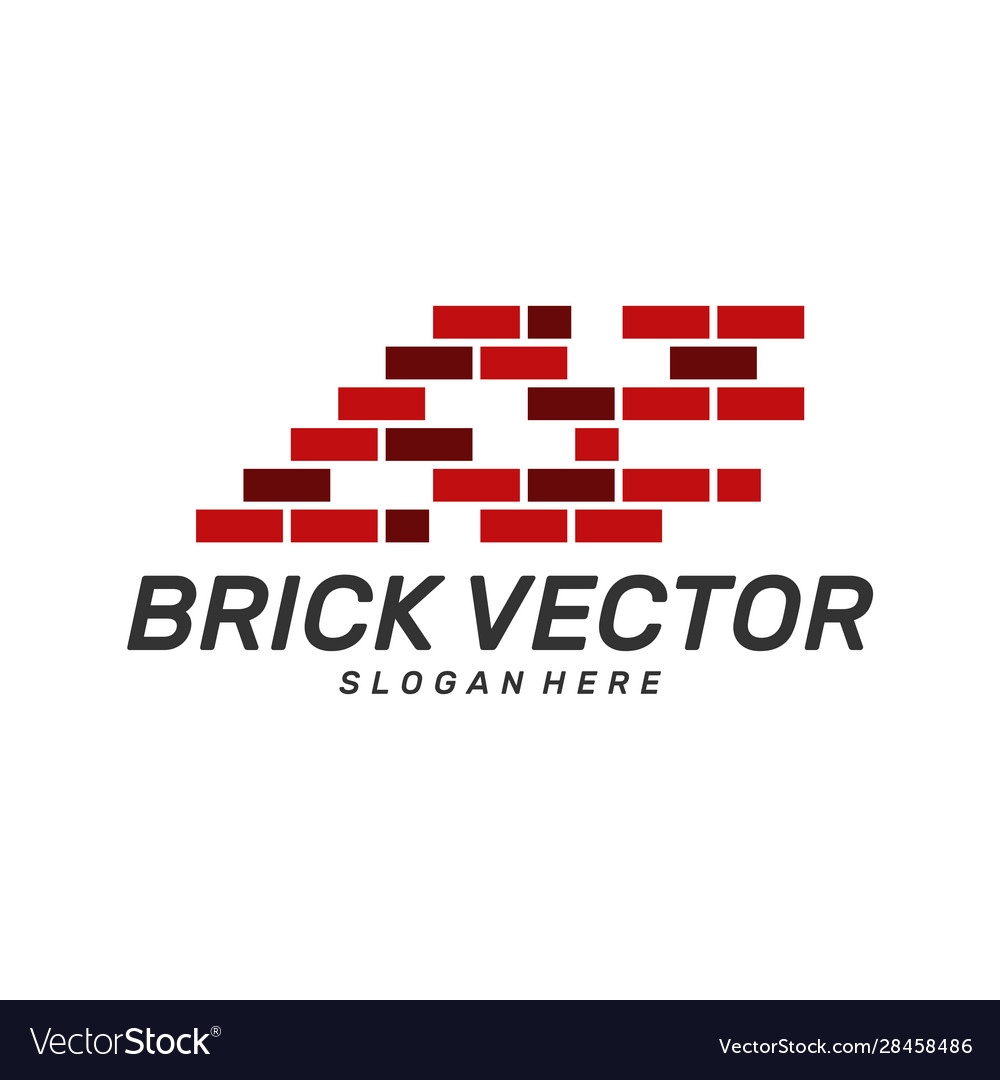 Brick Gebäude Logo Design Ziegelwerk einfach