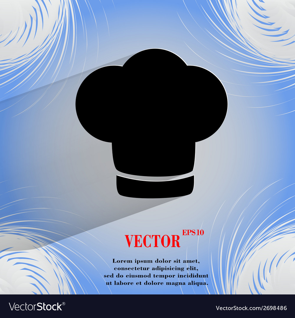 Chef cap cooking flat modern web button