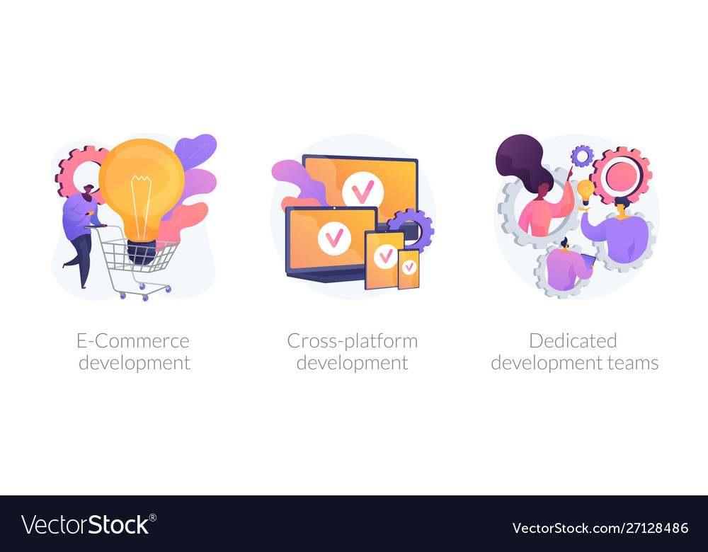 Enterprise web development concept vector image Enterprise web development concept