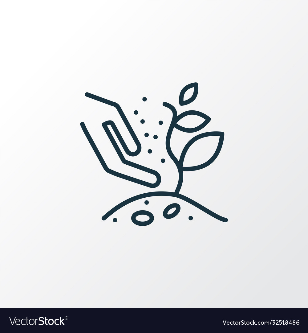 Fertilizing icon line symbol premium quality