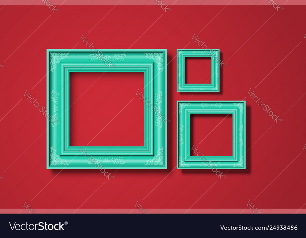 Frame on a red background vector image Frame on a red background