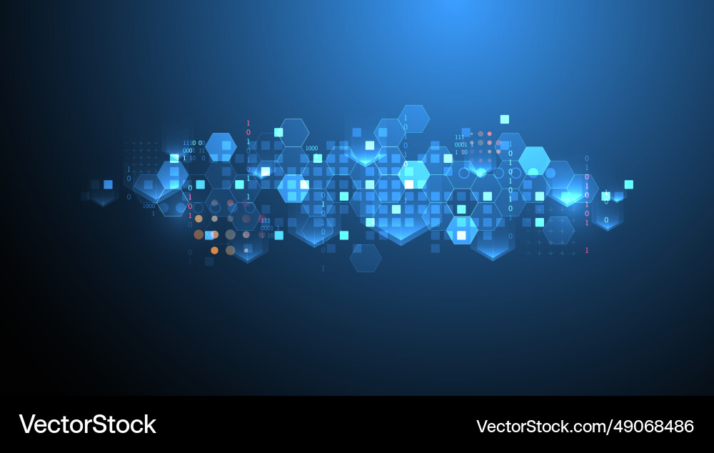 Geometric abstract background with hexagons Vector Image