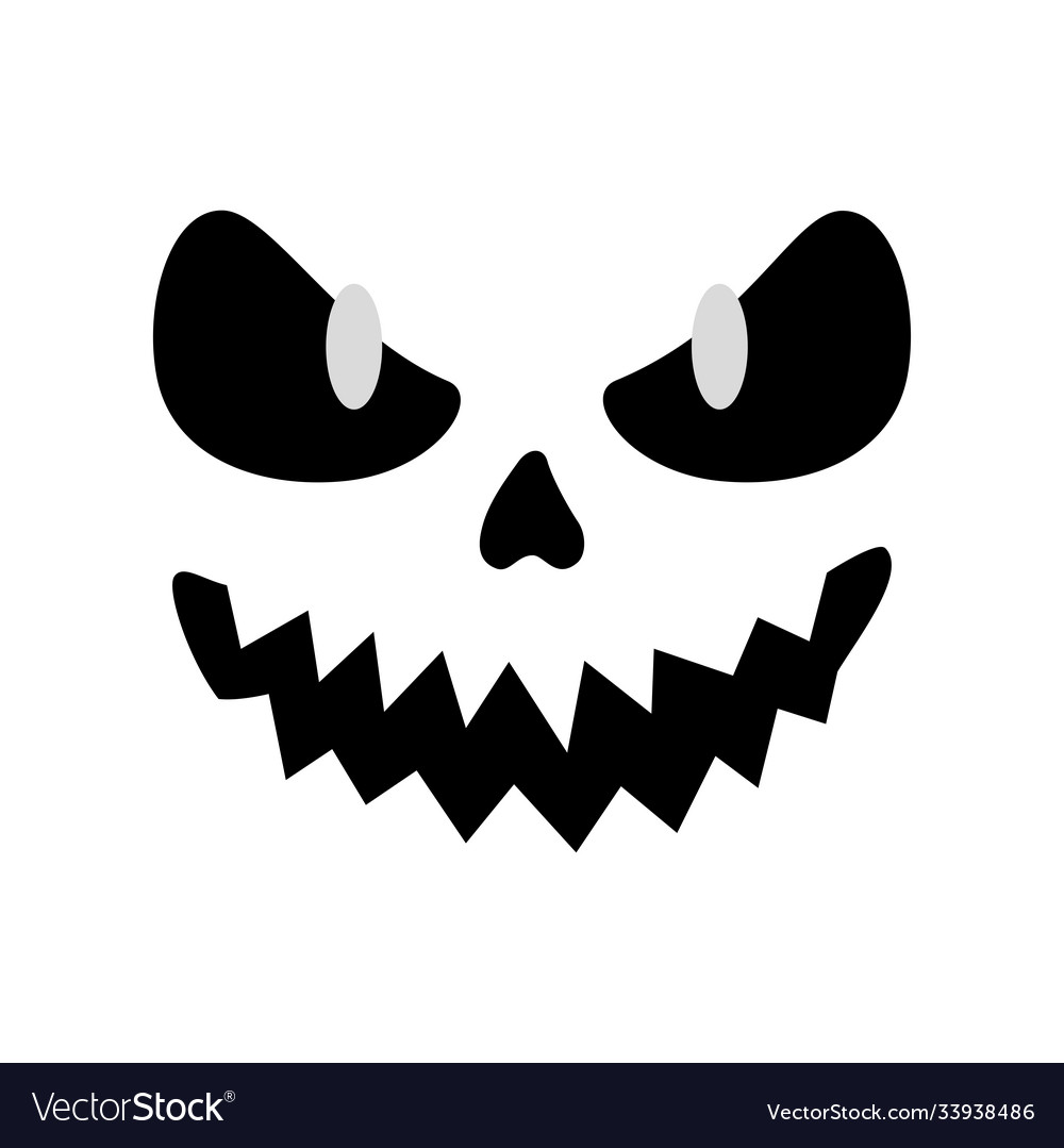 Halloween cartoon face design Royalty Free Vector Image