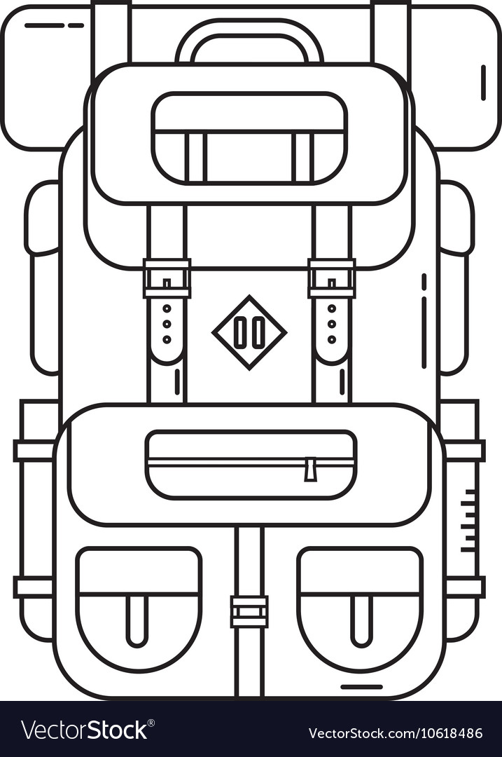 Hiking backpack icon