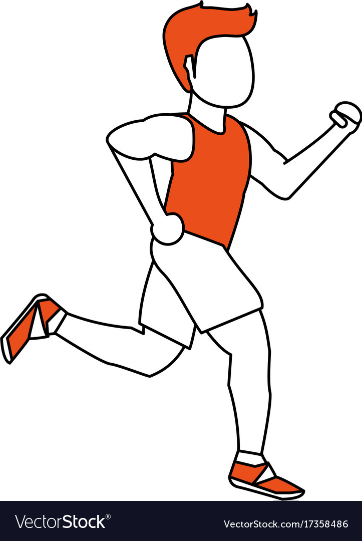 Man avatar running icon image