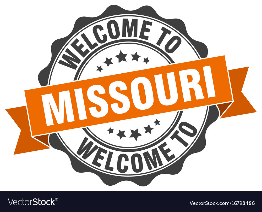 Missouri Round Ribbon Seal Royalty Free Vector Image