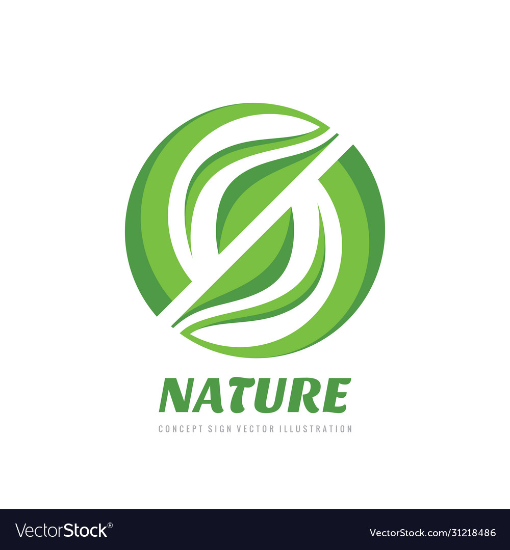 Nature - concept business logo template Royalty Free Vector