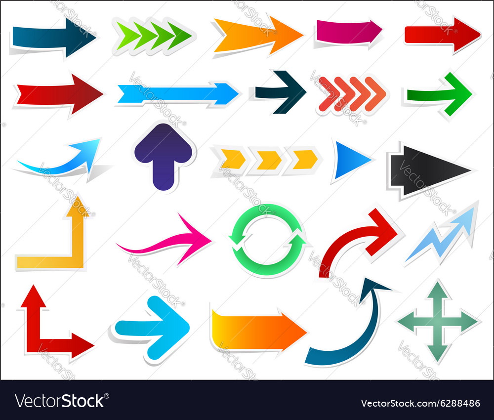 New arrows set Royalty Free Vector Image - VectorStock