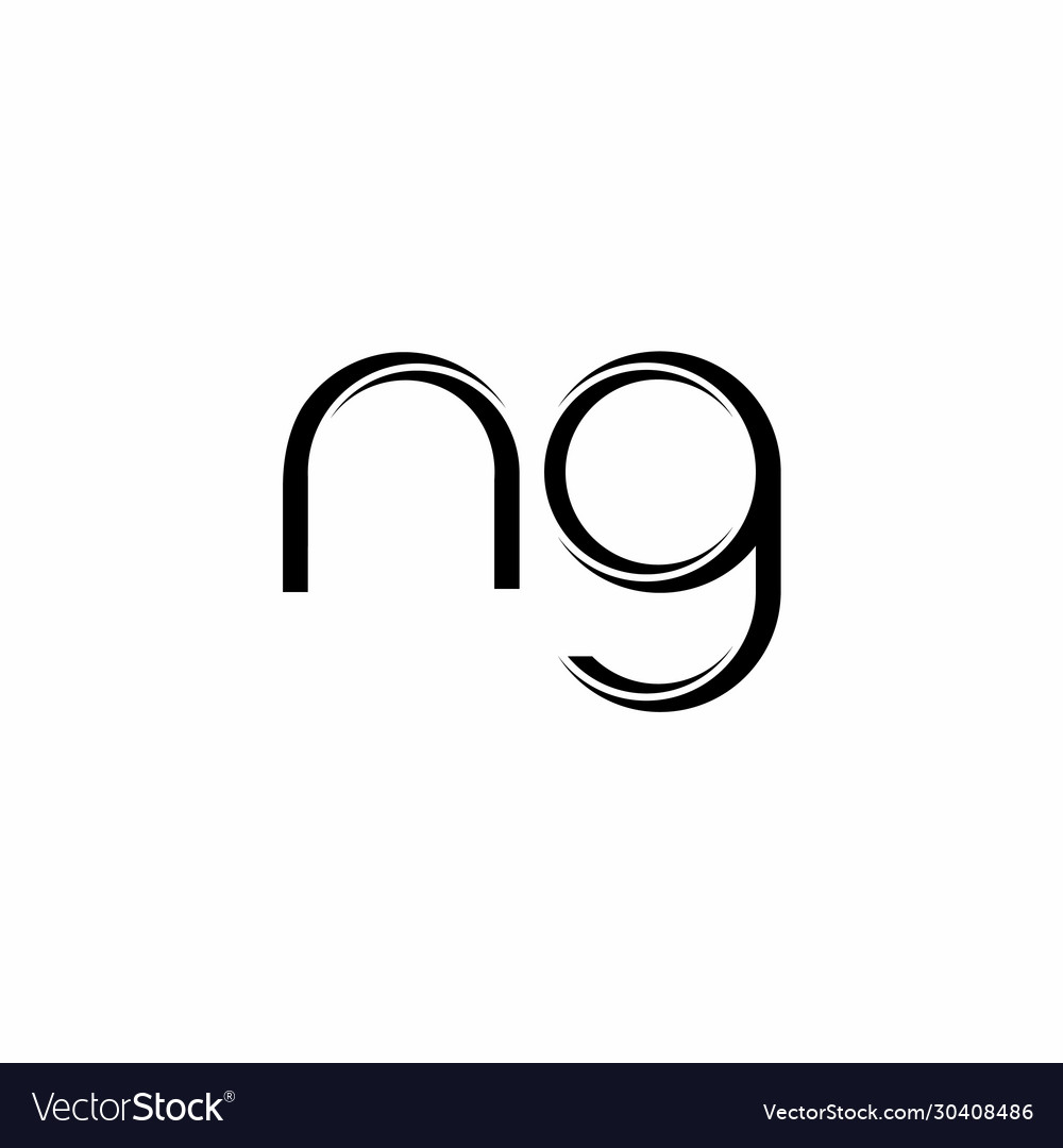Ng logo monogram with slice rounded modern design
