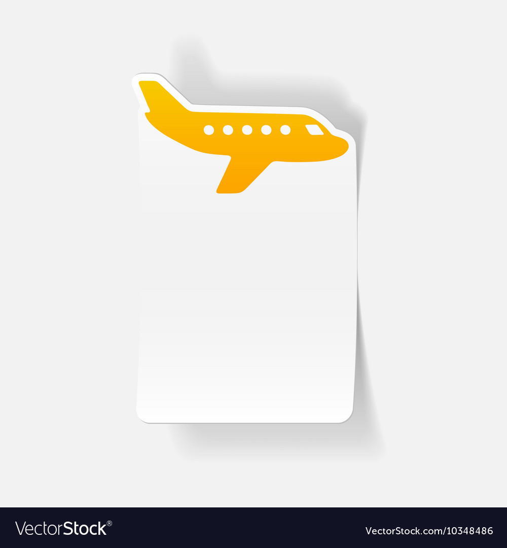 Realistic design element plane