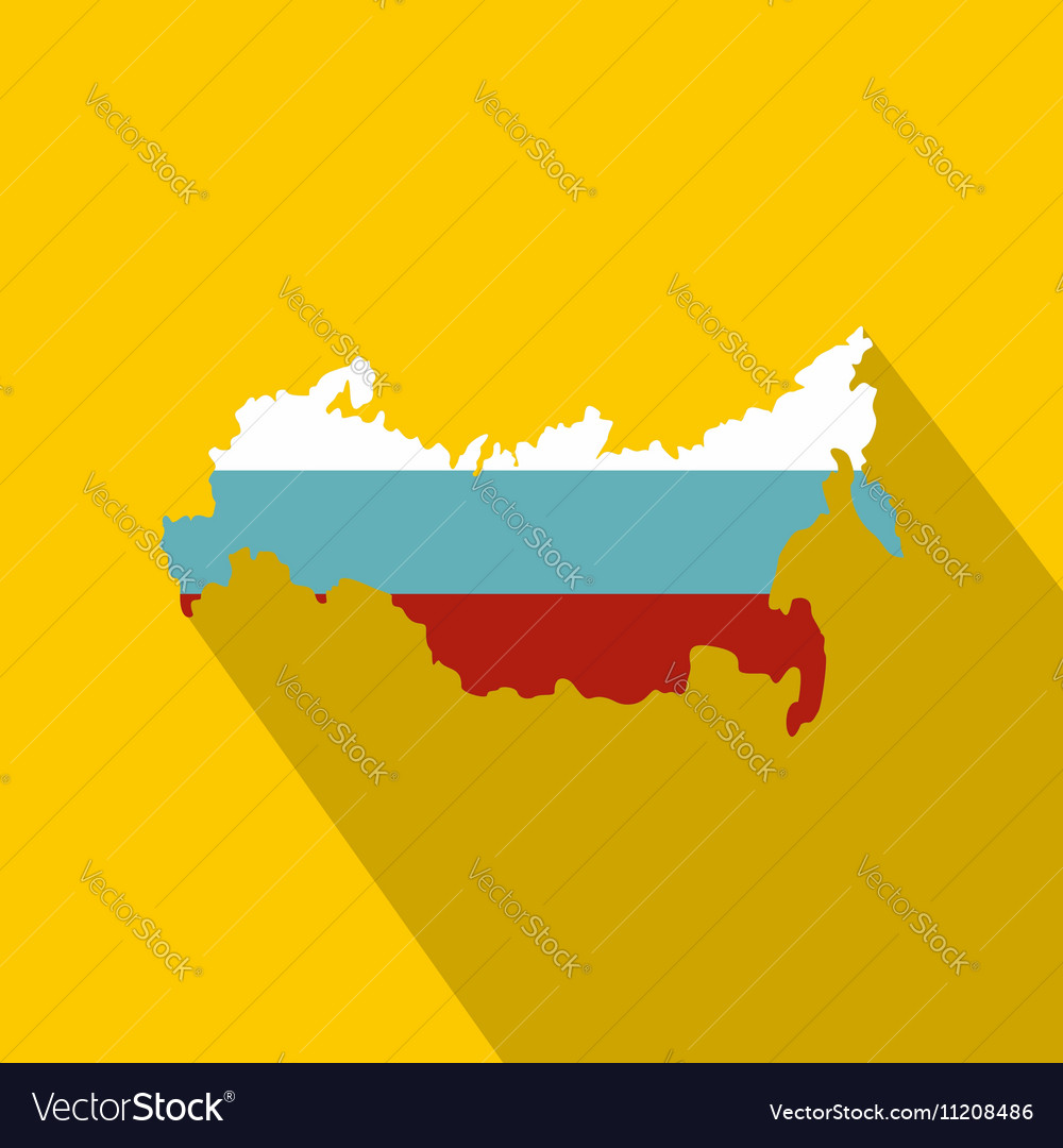 Flag map of russia Royalty Free Vector Image - VectorStock