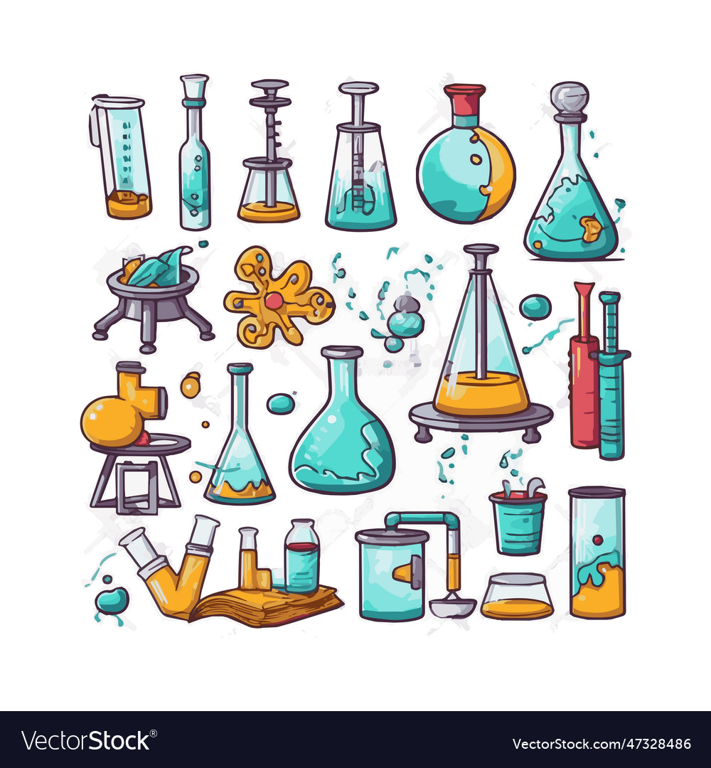 Scientists with simple characters Vector Image Scientists with simple characters