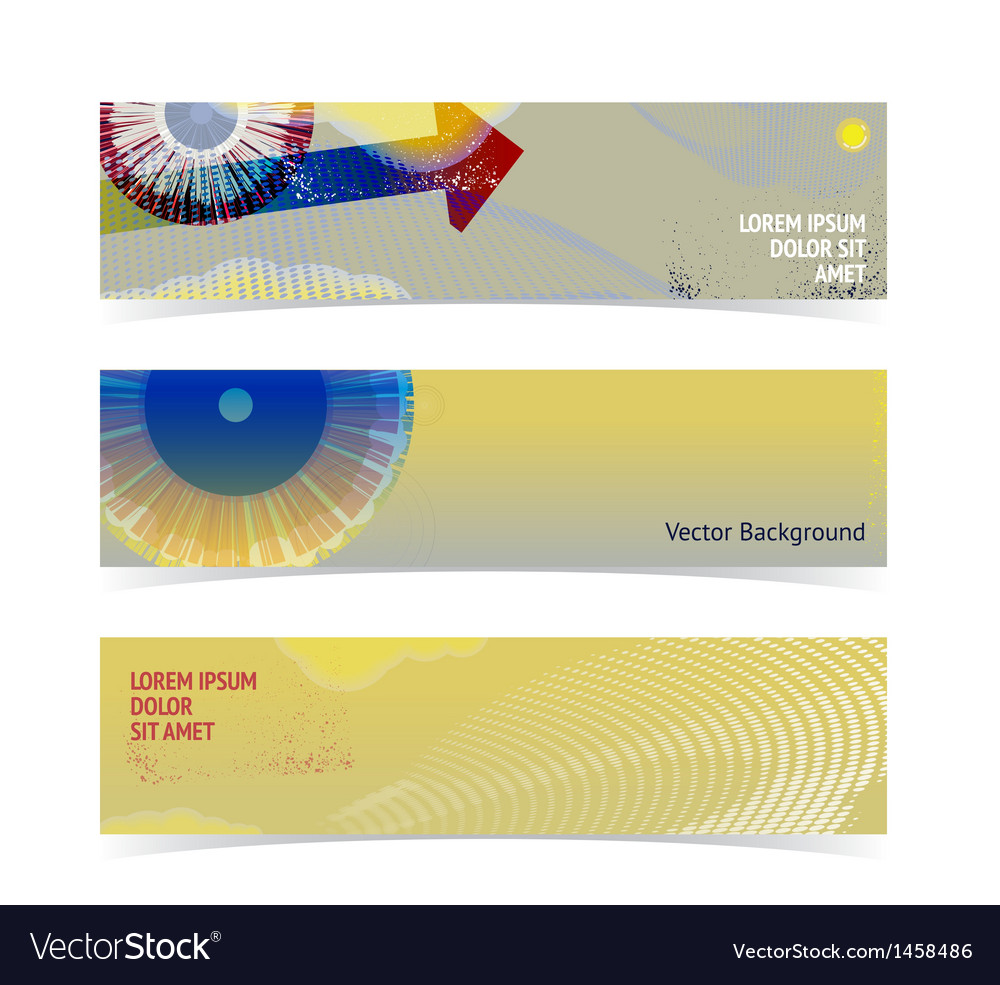 Set of horizontal banners Royalty Free Vector Image