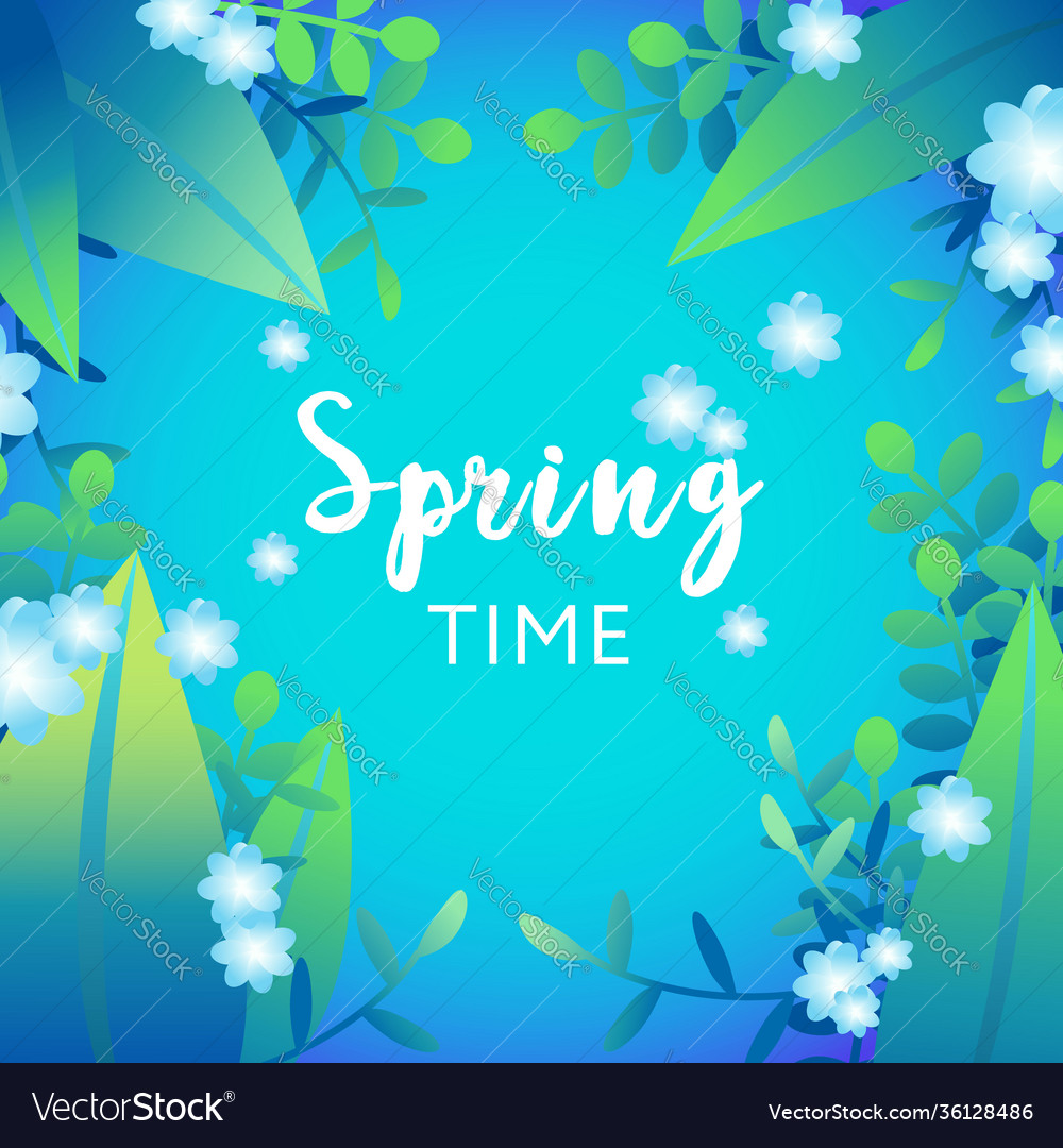 Spring time beautiful and colorful background vector image Spring time beautiful and colorful background