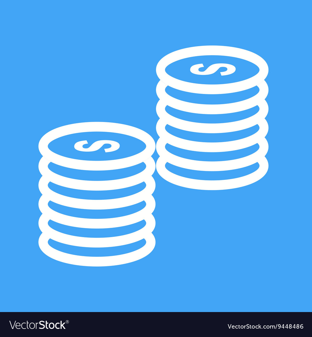 Stacks of coins Royalty Free Vector Image - VectorStock