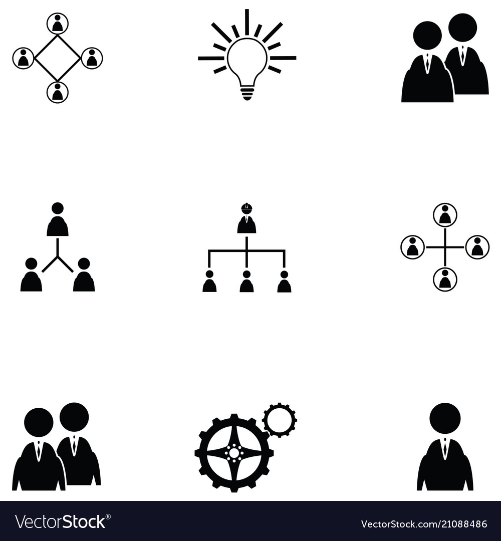 Teamwork icon set Royalty Free Vector Image - VectorStock